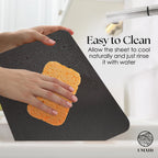 UMAID Pizza Steel for Oven & Grill, 16"x13.4", 1/4" Thick Pre-Seasoned Carbon Steel Baking Steel for Oven, Pizza Steel for Oven, Best Fit for Standard 12" Home Pizza, Includes Recipe Booklet