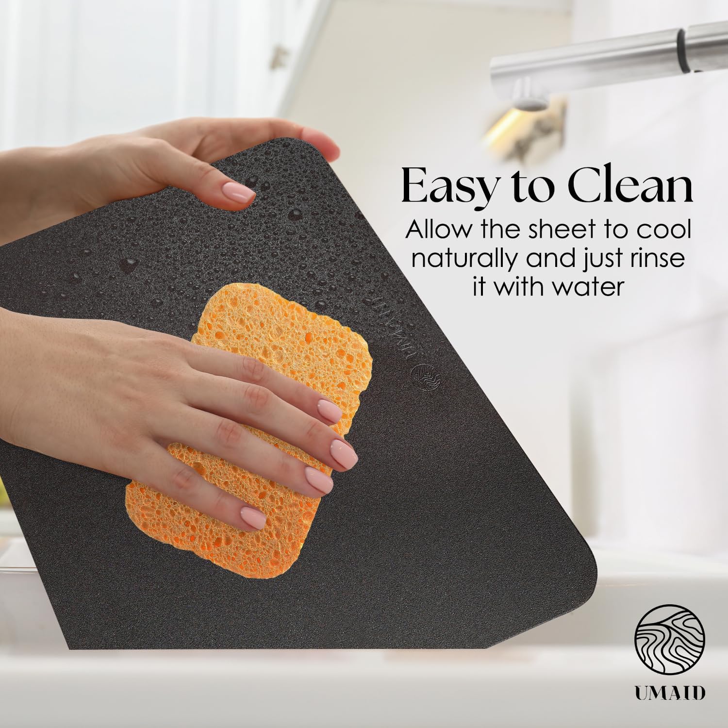 UMAID Pizza Steel for Oven & Grill, 16"x13.4", 1/4" Thick Pre-Seasoned Carbon Steel Baking Steel for Oven, Pizza Steel for Oven, Best Fit for Standard 12" Home Pizza, Includes Recipe Booklet