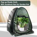pop up plant cover tent for outdoor plants, side view