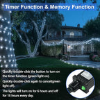 Extra-Long String Lights Outdoor Indoor, 800 LED Upgraded Super Bright Christmas Lights Clear Wire, Waterproof 13 Modes Plug in Twinkle Fairy Light for Bedroom Party Wedding Garden Xmas(Cool White)