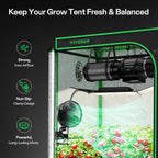 vivosun aerowave a6 grow tent clip fan, 6" shown in use
