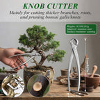 Bonsai Tools Set 3-Piece – Knob Cutter, Concave Cutter & Scissors for Trim | High-Carbon Steel, Ergonomic Non-Slip Grip, for Bonsai Tree Pruning & Shaping, Portable Storage Bag