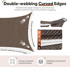 Quictent 185G HDPE Square 24x24FT Sun Shade Sail Canopy 98% UV Block Top Outdoor Cover Patio Garden with Hardware Kit (Brown)