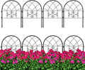 garvee decorative garden fence panels 4-pack, 20"x26" black, main product view