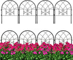 garvee decorative garden fence panels 4-pack, 20"x26" black, main product view