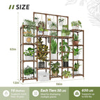 gentingbro plant stand indoor outdoor 63" tall plant showing dimensions