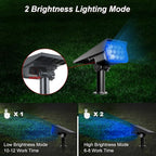 Solar Spot Lights Outdoor, Blue Solar Spotlights Landscape Lighting with IP65 Waterproof 20 LEDs Landscape Spotlight for Garden Path Yard Holiday Decoration 4 Pack