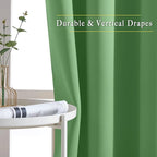 NICETOWN Bedroom Curtain Room Darkening Drapery 102 inches Length - Home Fashion Thermal Insulated Grommet Room Darkening Curtain for Living Room (Froest Green, 1 Panel, 52 x 102 inches)