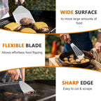 35Pcs Griddle Accessories Kit for Blackstone, Joyfair Flattop Grill Spatula | Grilling Accessory Tool Set with Stainless Steel Griddle Spatula Smash Burger Press Basting Cover Patty Maker For Outdoor BBQ