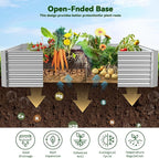 3 Pack Raised Beds for Gardening, Corrugated Galvanized Steel Raised Garden Bed, Outdoor Metal Above Ground Garden Bed for Vegetables and Flowers-36x18Inch(Rectangular)
