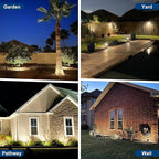 Solar Spot Lights Outdoor,10 Pack/56 LED Outdoor Lights for Yard Waterproof IP68, 4 Lighting Modes Solar Landscape Spotlights, Auto On/Off Solar Powered Flood Lights Garden Pathway,Cool White