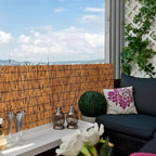 fenrunxu bamboo reed screen fencing,4ft x 16.4ft natural, close-up detail