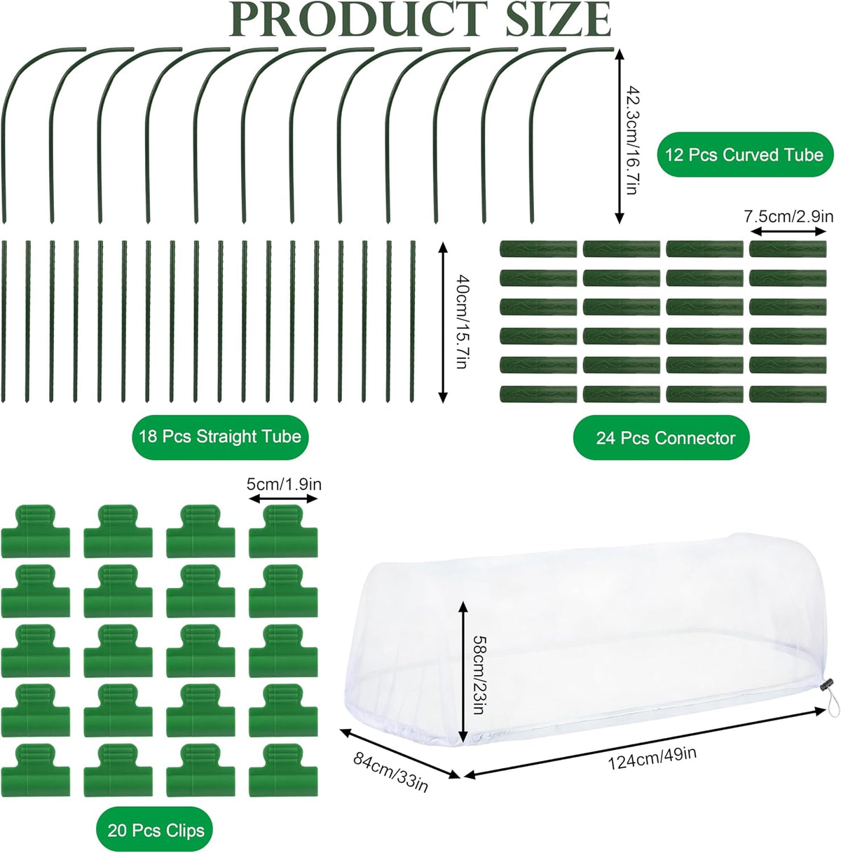 fayoo garden netting cover kit with 60 hoops shown in use