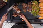 Traeger Grills Flat Top Spatula 2-Pack – Heavy-Duty Stainless Steel Solid & Slotted Griddle Spatulas for Flipping, Searing & Serving, Dishwasher-Safe