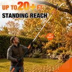 LAANPOLE 26FT Reach Tree Trimmer, Manual Pole Saw with 5-20FT Extension Pole, Tree Pruner Extendable for High Tree Branch Trimming Pruning Cutting