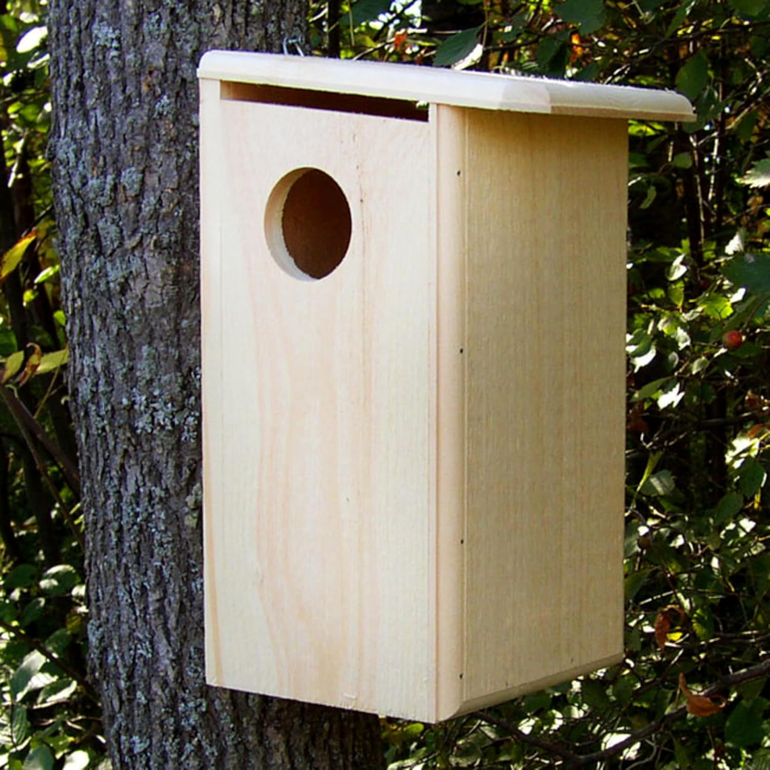 Squirrel House, Handcrafted Eastern White Pine Nesting Box, Outdoor Shelter