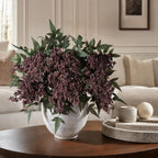 fake flowers 35 inch berry stems faux flowers showing dimensions