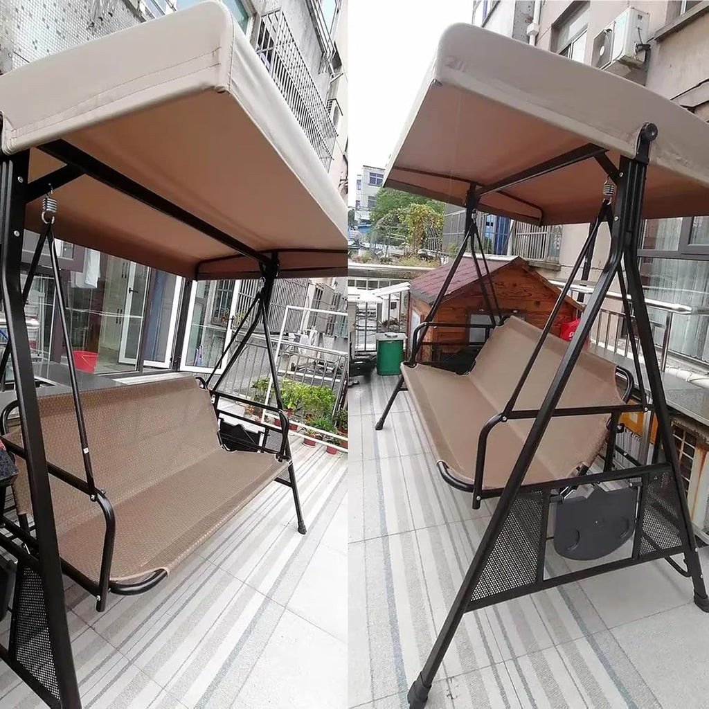 Replacement Roof for Garden Swing, Replacement Cover, Swing Canopy, Replacement Swing Canopy for 3 Seater Garden Swing, for Outdoor Use(Size:118 * 198cm/46 * 77in)