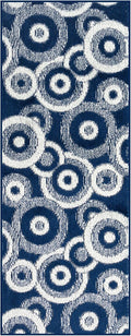 25 ft Extra Long Blue Hallway Runner Rug | Non-Slip & Machine Washable | Custom Cut to Size 2'3" x 25' (Runner) | REMNAZ