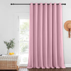 NICETOWN Rouge Pink Blackout Curtains for Bedroom/Living Room 132 Inch Length - Thermal Insulated Room Darkening Grommet Top Window Curtains (100 by 132 - Inch, 1 Panel)