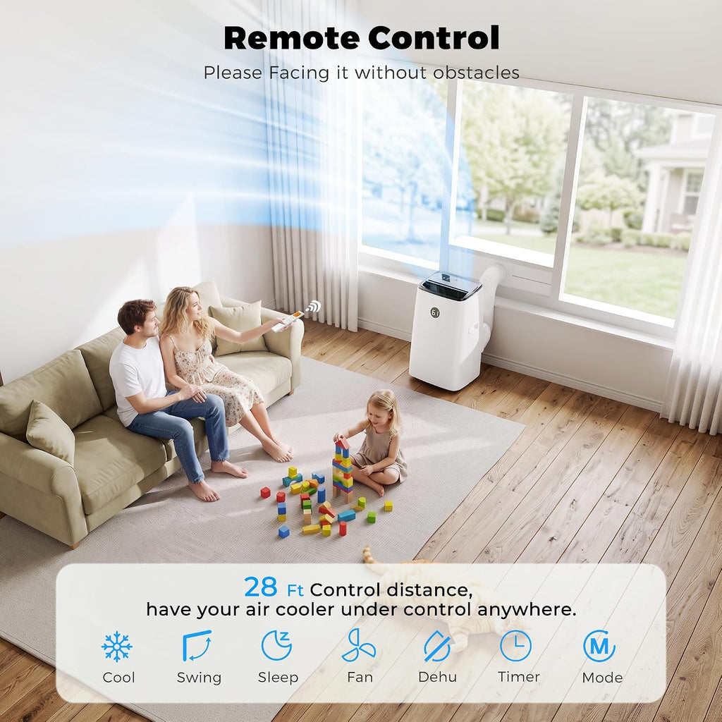 14000btu portable air conditioners, floor stand portable ac showing dimensions