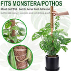 Soupiar 4 Pack 22 Inch Stackable Moss Pole - Thick & Sturdy Natural Coir Totem Plant Support & Garden Stakes for Monstera & Pothos, Indoor Climbing Vining Houseplants, 70”H Max