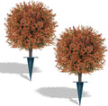 artificial fall topiary ball outdoor trees,uv resistant, main product view