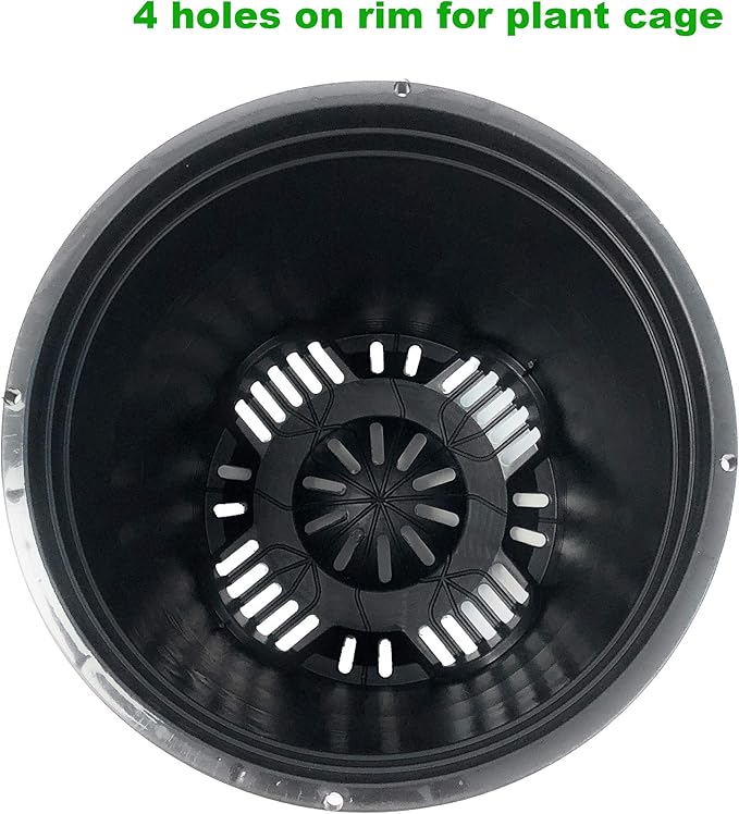 3 Gallon 10-Pack Nursery Pot Black Plastic Planters for Outdoor Indoor Plants Gardening Flower Pots Plant Pots with Drainage Holes