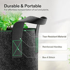VIVOSUN 5-Pack 1 Gallon Heavy Duty Thickened Nonwoven Fabric Pots Grow Bags with Handles