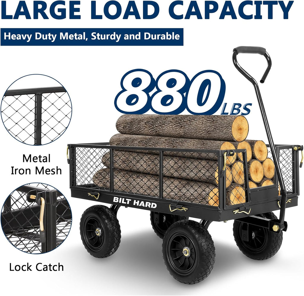 bilt hard 10" flat free tires heavy duty showing dimensions