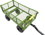 gorilla carts steel utility garden cart, 800 lb., front angle view