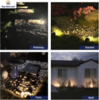 Landscape In Ground Well Lights - Brass LED Low Voltage Electric Ip65 Lights, 12V Wired Fixture, Antique Bronze for Driveway Tree Patio with 5000K Daylight White MR16 Bulb