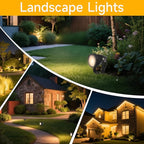 Low Voltage Safety Landscape Lights Outdoor: 7W 840LM LED Landscape Lighting with Connectors & Transformer for Tree Garden Yard Pathway | 24V Warm Yellow 3000K Spotlights | IP65 Waterproof | 12 Pack