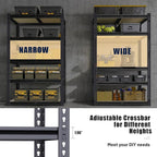 Garage Storage Shelves 72'',2400 LBS Garage Shelving Units, Storage Shelves Heavy Duty, Basement Shelving, Metal Shelving Units Free Standing