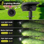 Solar Spot Lights Outdoor Waterproof IP65, [2 Pack/52 LED] 2-in-1 Solar Landscaping Spotlights, 3 Lighting Modes Solar Powered Garden Flood Light for Patio Pathway Driveway Pool Yard(Cool White)