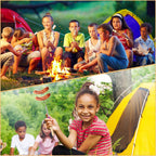 Eccliy 36 Pcs Roasting Sticks Campfire Smores Skewers for Fire 32 Inch Long Extendable Fork Smores Sticks with Wooden Handle 3 Pcs Storage Bag for Cooking Grill Hot Dog Camping Accessories