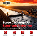 10 mil black plastic sheeting (10' x 100') shown in use