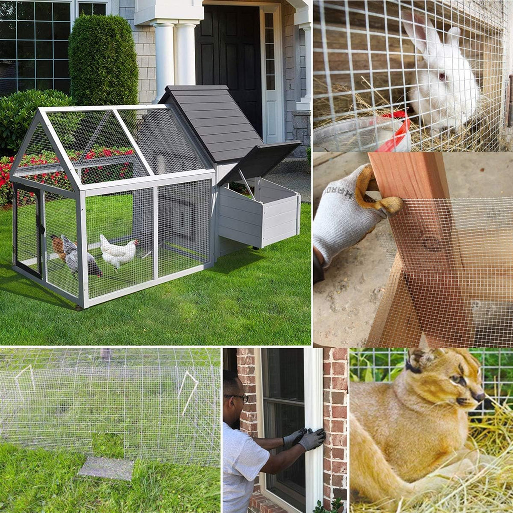 Hardware Cloth 1/2 inch Chicken Wire Fencing 48 x 100 Ft 19-Gauge | Hot-dip Galvanized After Welding, Gopher Wire, Wire Mesh Roll, Wire Cloth, and Long-Lasting Wire Fencing Use