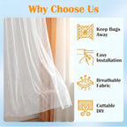netting for porch/patio/canopy/garden, 60x96in, 2pack, outdoor sheer tulle, package contents