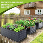 Ohuhu 6x3x1.5FT Metal Raised Garden Bed Outdoor, Reinforced Galvanized Steel Rustproof Planter Box, 100% Non-Toxic, 202 Gal Large Capacity Heavy Duty Raised Beds for Growing Vegetables Flowers Herbs