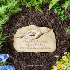 Evergreen Garden Dog Paw in Hand Devotion Painted Polystone Stepping Stone - 12”W x 0.5”D x 7.5”H…