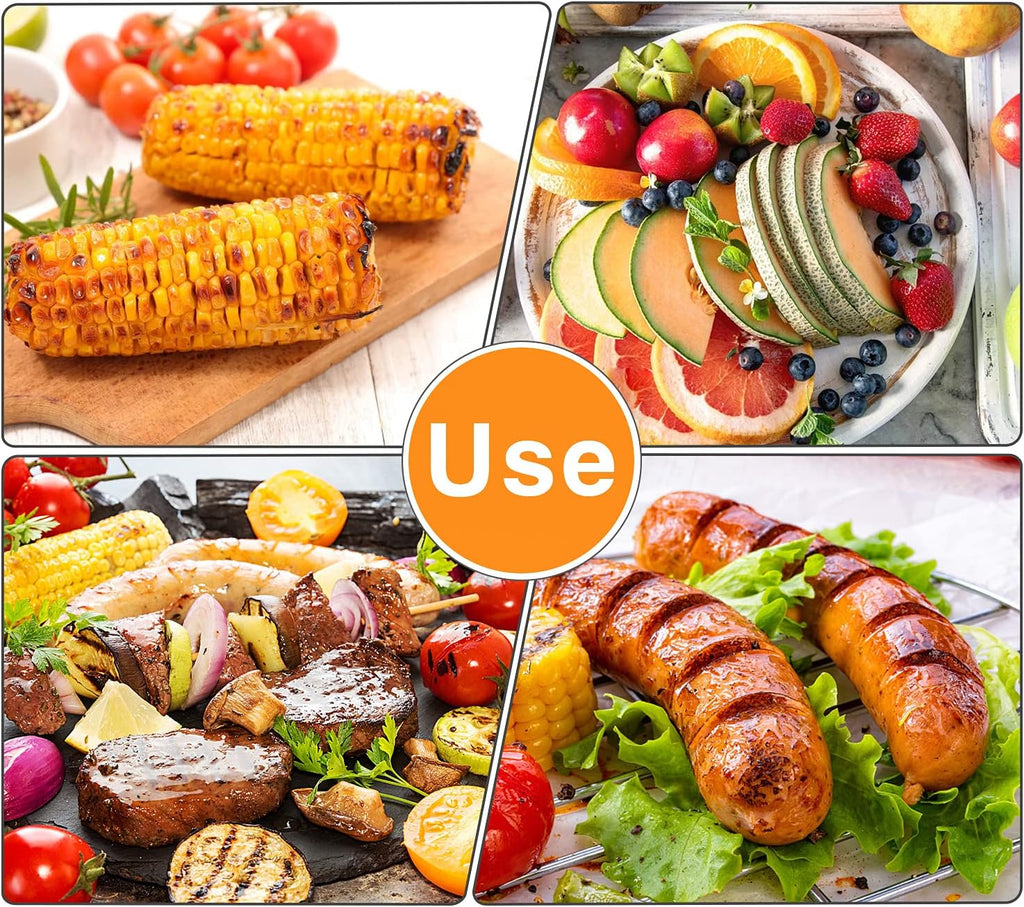 18 Pcs Stainless Steel Corn Cob Holders with Butter Spreading Tool | Colorful Silicone Handle, Interlocking Corn Holders, Fruit Meat BBQ Forks Skewers, For Home Cooking Party Camping Picnics
