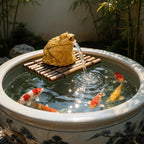 Fountain Spitter for Small Pond, Garden Pond Spitters with Pump, Lucky Money Frog Water Spitting Fountain Decor for Koi Ponds Home Garden Tea Table(11x10x9.5cm)