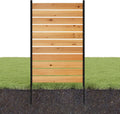 no dig wood privacy screen fence panel, outdoor, main product view