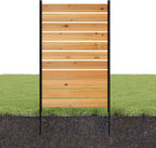 no dig wood privacy screen fence panel, outdoor, main product view