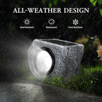 Solar Rock Lights Outdoor 4 Pack, Bright Solar Spotlights Outdoor Waterproof, Wireless LED Rock Lights, Auto On/Off Landscape Spotlights Walkway Solar Lights for Outside Yard Patio Pathway Flowerbed