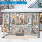 clear vinyl tarp 8x12ft,10 mil uv resistant waterproof on a desk or shelf