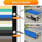 Artpuch Outdoor Pergola Shade Cover 6' X 14' Sun Shade Cloth with Grommets, 90% UV Protection Canopy Patio Privacy Screen (Customized Available) GN107, Blue