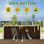 AMERLIFE Raised Garden Bed with Deer Proof Fence, 7.5Wx12Dx6H Outdoor Wooden Raised Garden Bed Planter with 19" Depth Planter Box