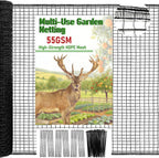 100ft deer fence netting, heavy duty deer netting shown in use